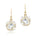 Gump's Signature Quadrille Drop Earrings in White Topaz & Diamonds