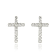 Gump's Signature White Sapphire Cross Earrings