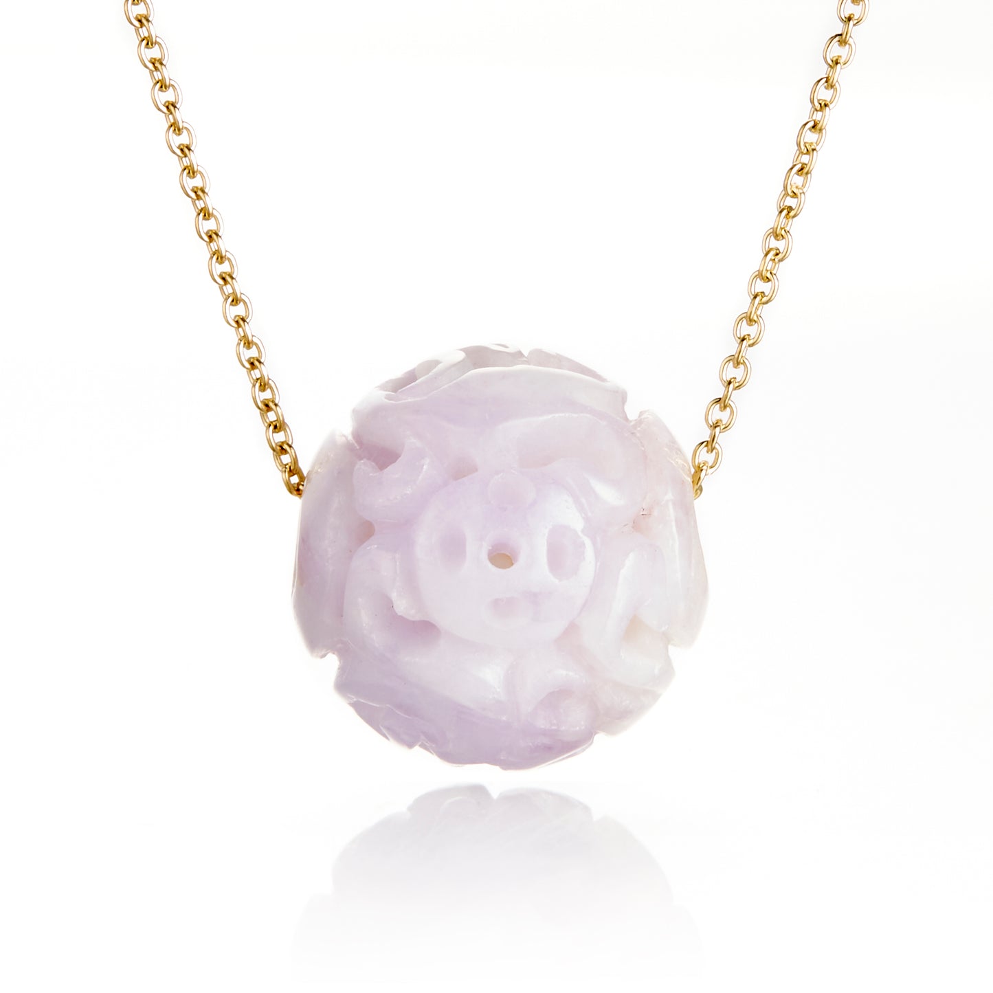 Gump's Signature Lavender Jade Ball Pendant Necklace