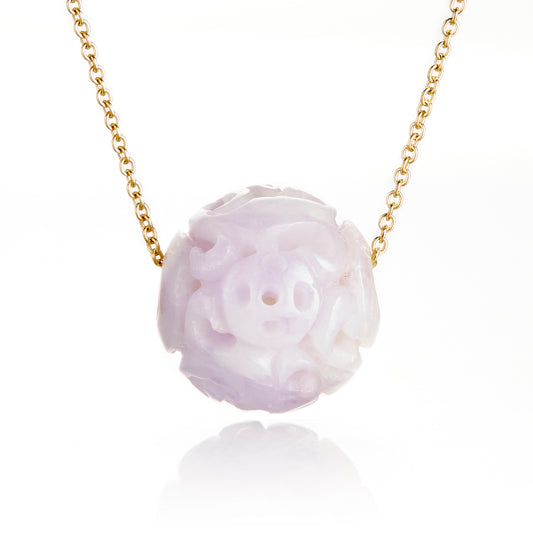 Gump's Signature Lavender Jade Ball Pendant Necklace