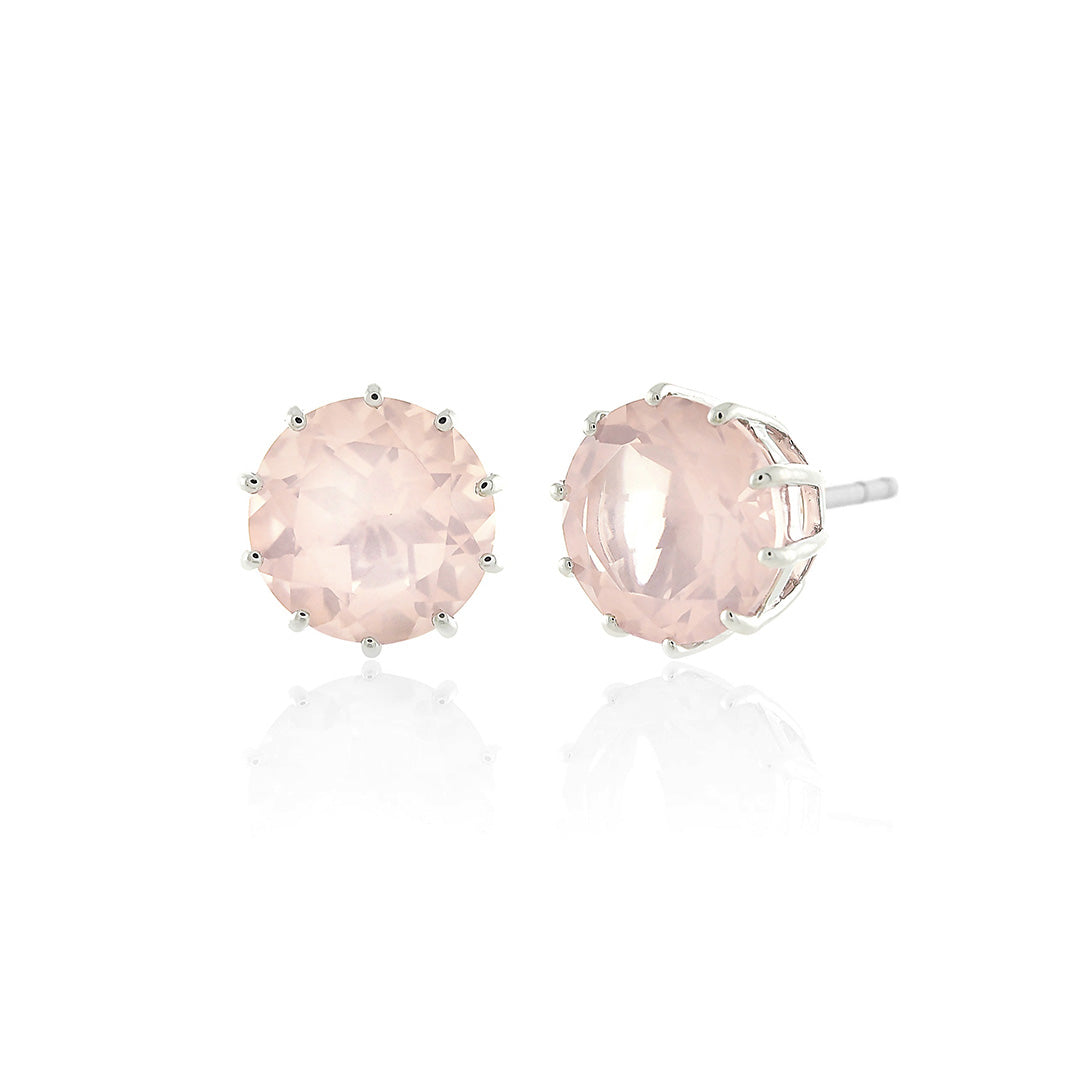 Dottie Earrings in Rose Quartz