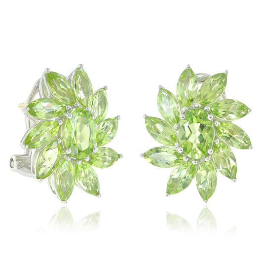 Peridot Sunburst Earrings