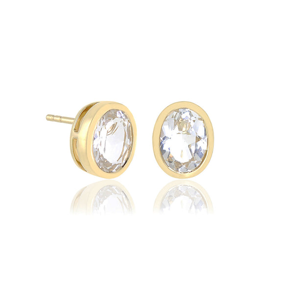 Gump's Signature Joan Stud Earrings in White Topaz