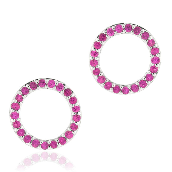 Gump's Signature Pink Sapphire Open Circle Earrings