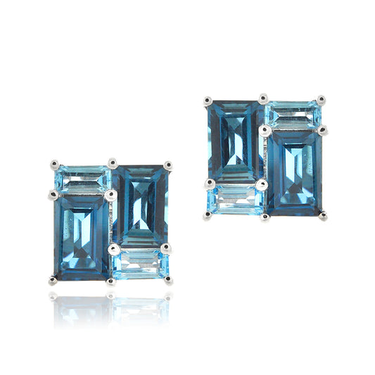 Gump's Signature Blue Topaz Mosaic Earrings