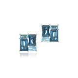 Blue Topaz Mosaic Earrings
