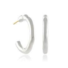 Gump's Signature Sterling Silver Bamboo Hoop Earrings