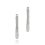 Sterling Silver Bamboo Hoop Earrings
