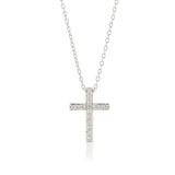 Gump's Signature White Sapphire Cross Pendant Necklace