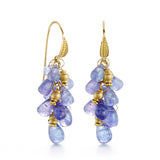 Tanzanite Briolette Cluster Earrings