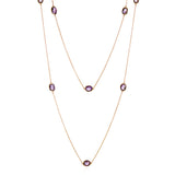 Station Necklace in Amethyst