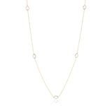 Station Necklace in White Topaz