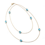 Gump's Signature Station Necklace in Swiss Blue Topaz
