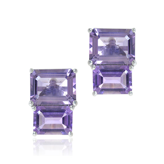 Gump's Signature Amethyst Stacked Earrings