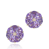 Gump's Signature Pinwheel Earrings in Amethyst & Diamonds