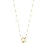 Georg Jensen Gold Love Leaf Pendant Necklace