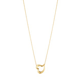 Georg Jensen Gold Love Leaf Pendant Necklace