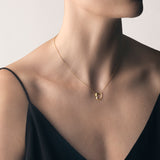 Gold Love Leaf Pendant Necklace