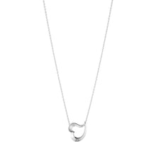 Georg Jensen Silver Love Leaf Pendant Necklace