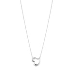 Georg Jensen Silver Love Leaf Pendant Necklace