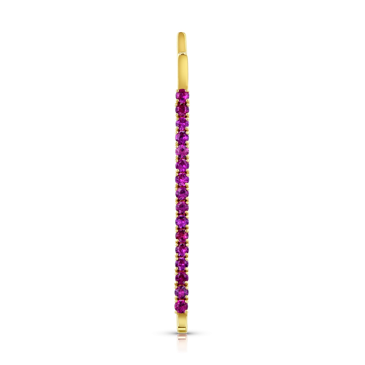 Pink Sapphire & Yellow Gold Hair Pin