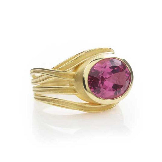 Barbara Heinrich Pink Spinel Wrapped Ribbon Ring