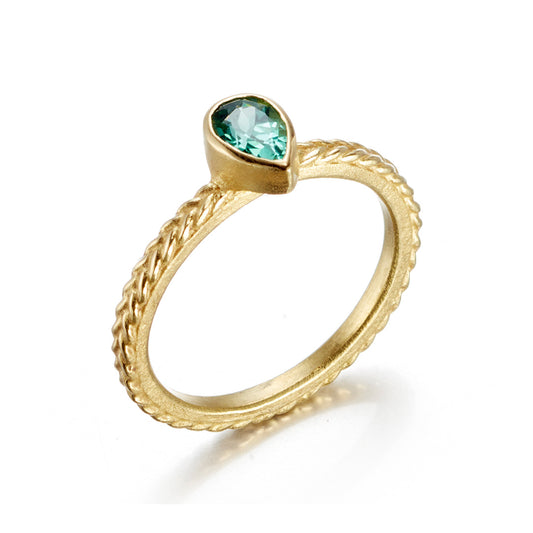 Barbara Heinrich Green Tourmaline Stacking Ring