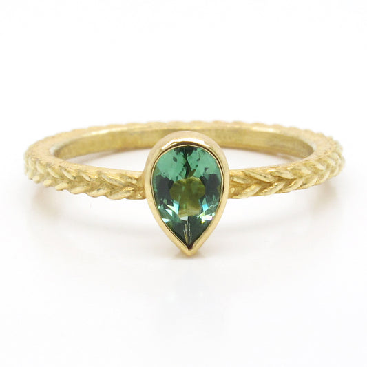 Green Tourmaline Stacking Ring