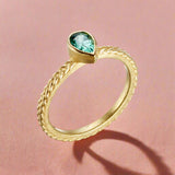 Green Tourmaline Stacking Ring