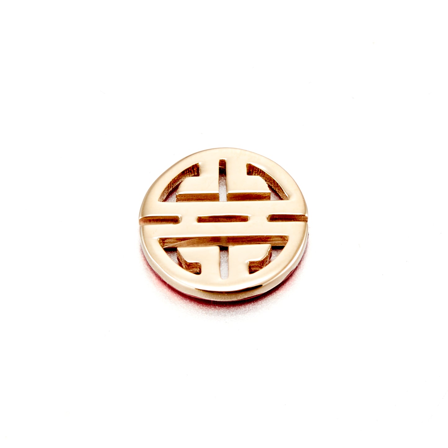 Gump's Red Enamel Shou Charm