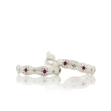 Adel Chefridi Ruby Wavy Hoop Earrings