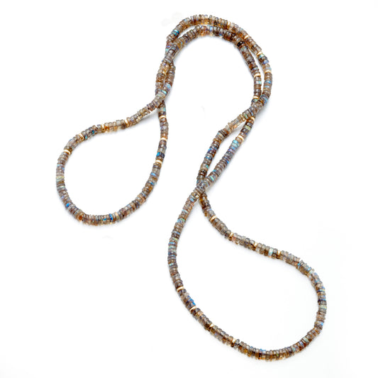 Gump's Signature Labradorite & Gold Rope Necklace