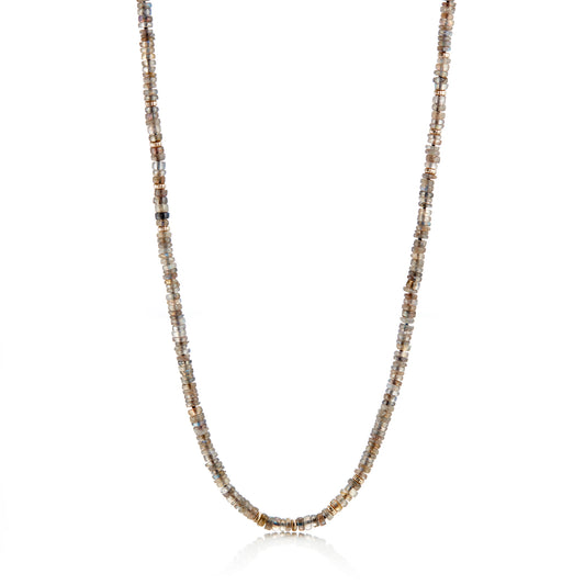 Labradorite & Gold Rope Necklace
