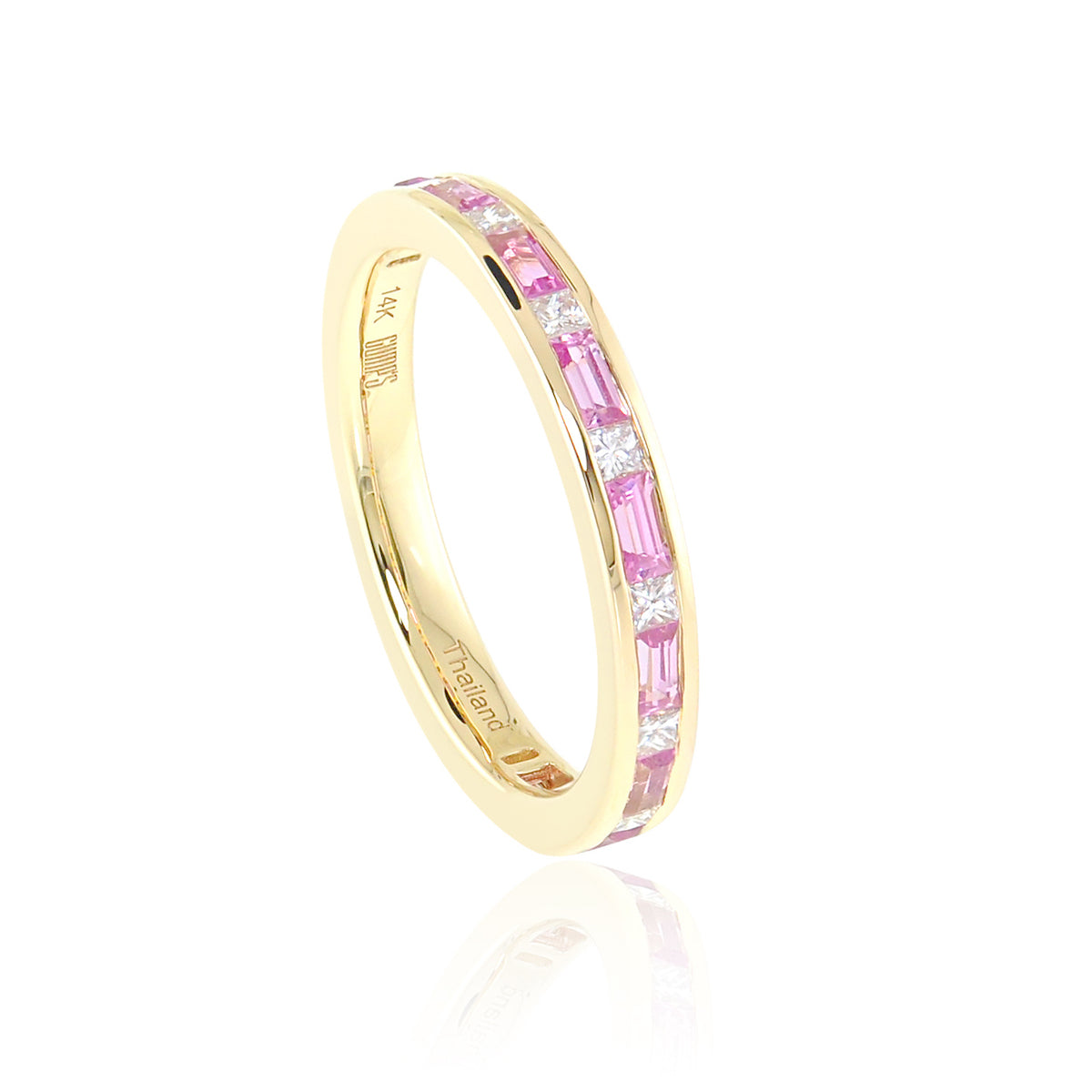 Pink Sapphire & Diamond Ring