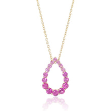 Gump's Signature Graduated Pink Sapphire Pendant Necklace