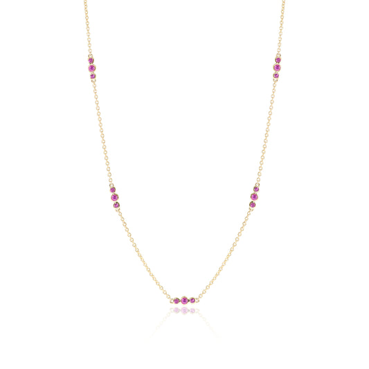 Gump's Signature Triplets Necklace in Pink Sapphires