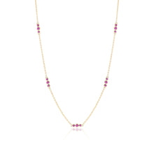 Gump's Signature Triplets Necklace in Pink Sapphires