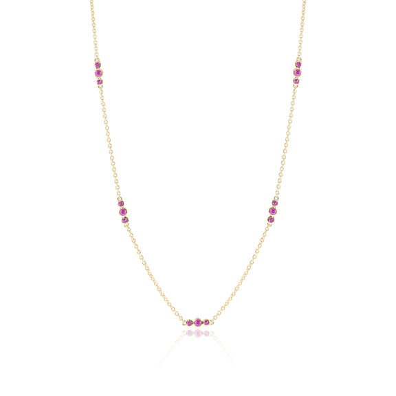 Gump's Signature Triplets Necklace in Pink Sapphires