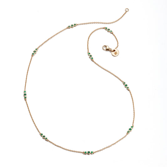 Gump's Signature Triplets Necklace in Emeralds