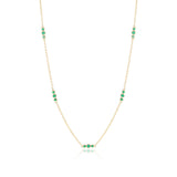Triplets Necklace in Emeralds