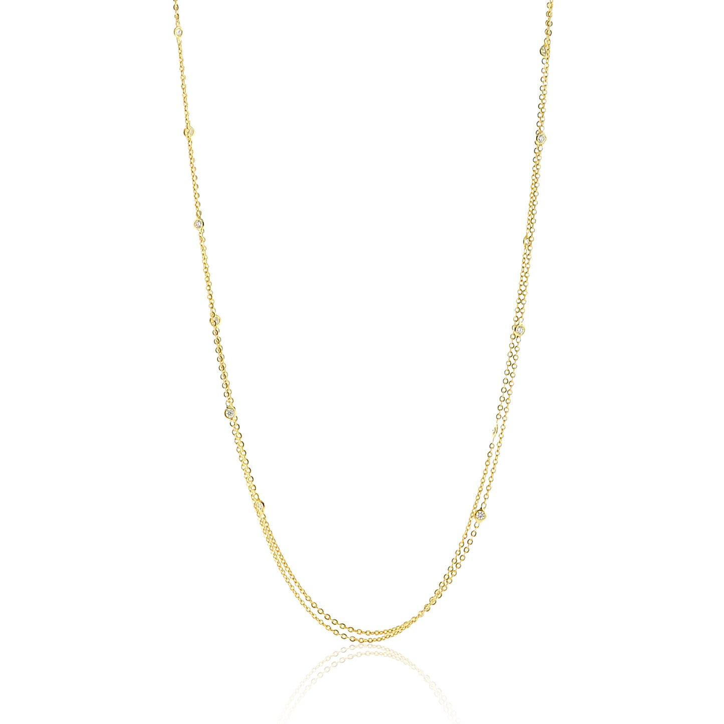 Gump's Signature Diamond Station Double Chain Necklace