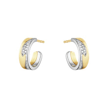 Georg Jensen Fusion Multi-Gold & Diamond Hoop Earrings