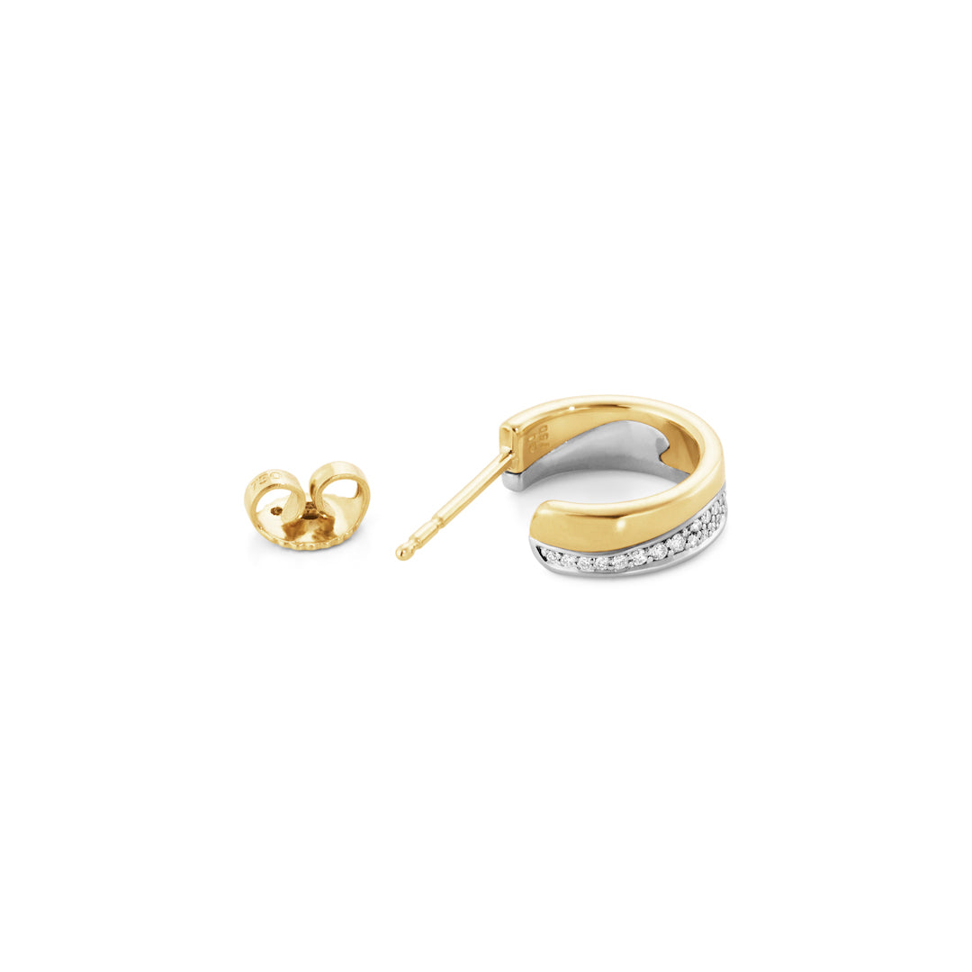 Fusion Multi-Gold & Diamond Hoop Earrings