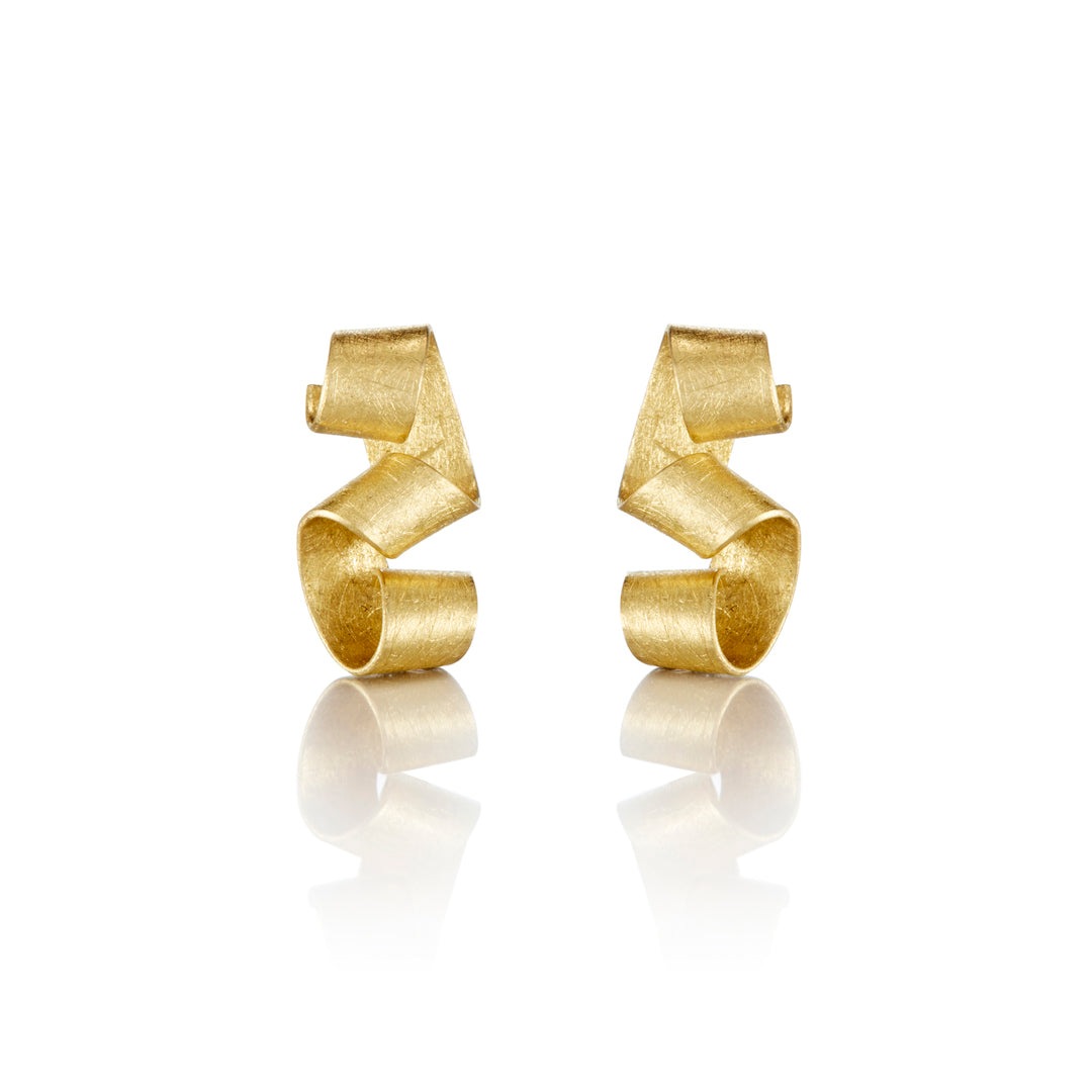 Petra Class Studio Gold Ribbon Earrings