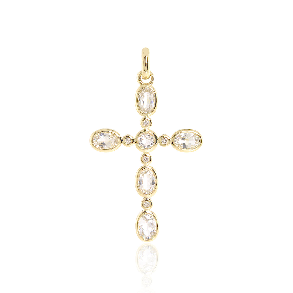 Gump's Signature White Topaz Cross Pendant