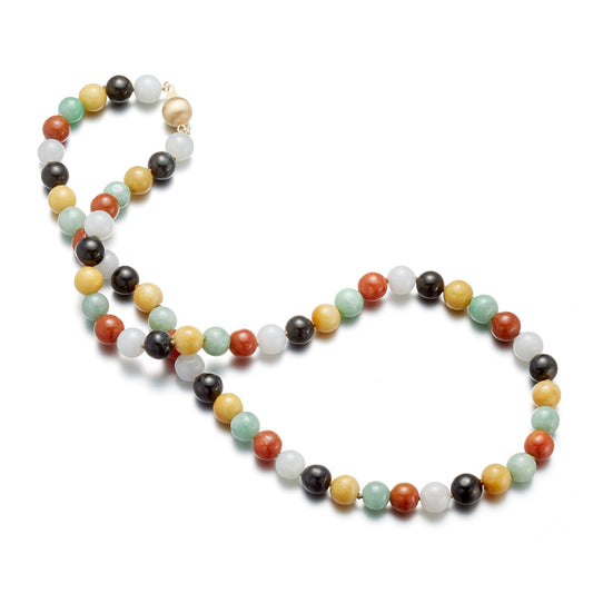 Gump's Signature 7mm Multi-Color Jade Necklace