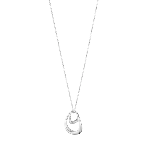 Georg Jensen Offspring Silver & Diamond Pendant Necklace