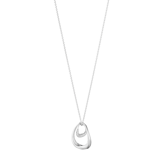 Georg Jensen Offspring Silver & Diamond Pendant Necklace