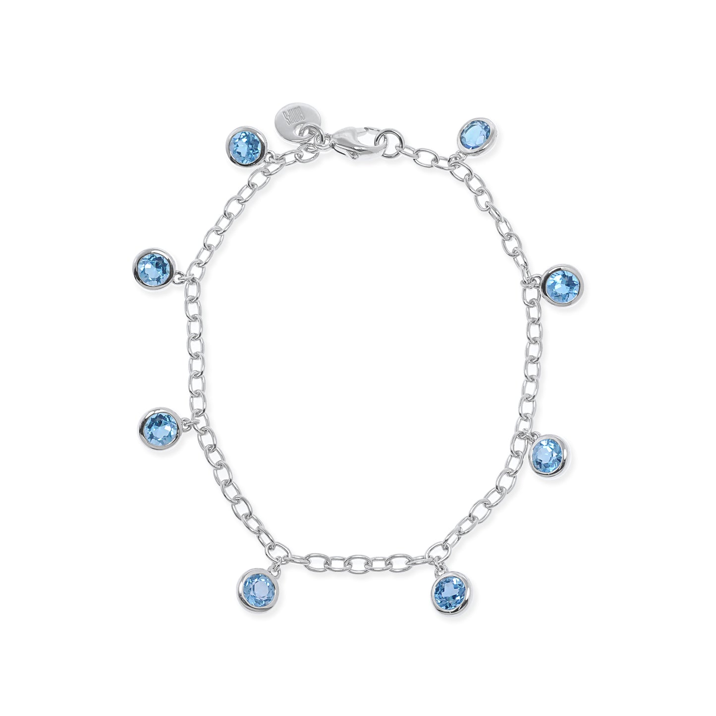 Swiss Blue Topaz Dewdrops Bracelet
