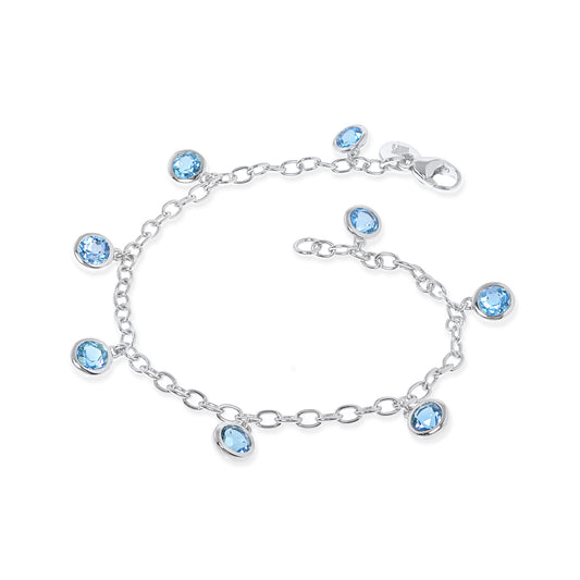 Gump's Signature Swiss Blue Topaz Dewdrops Bracelet